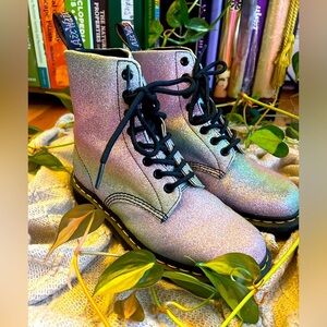 NWOT Y2K Style Dr. Martens Limited Edition Glitter Combat Boots